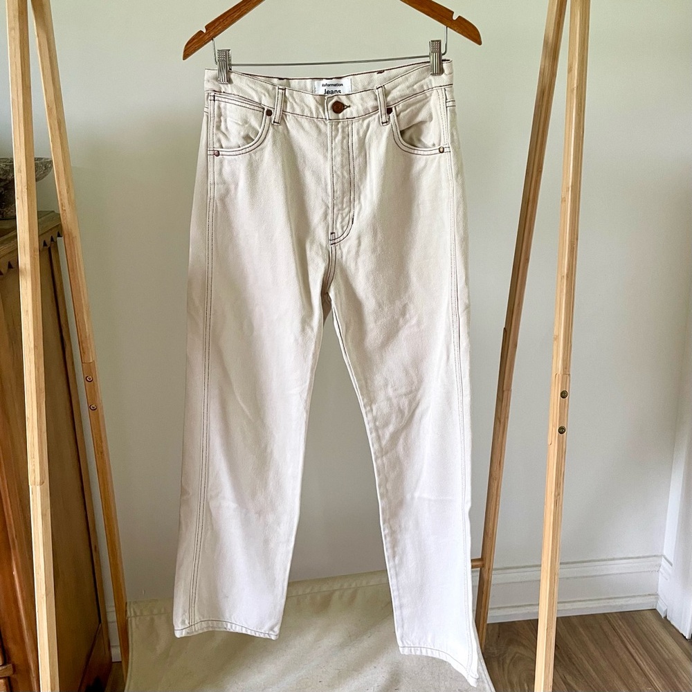 Reformation Cowboy High Rise Straight Jeans in Almond - 29 - Picture 2 of 6
